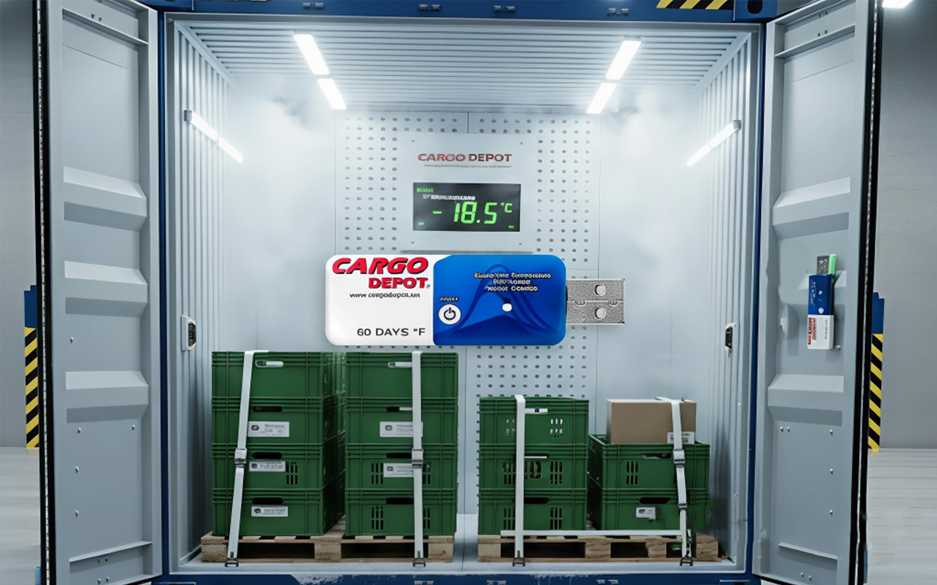 dataloger cd 400 en contenedor refrigerado