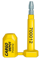 Sello o precinto metálico bolt amarillo Cargo Depot