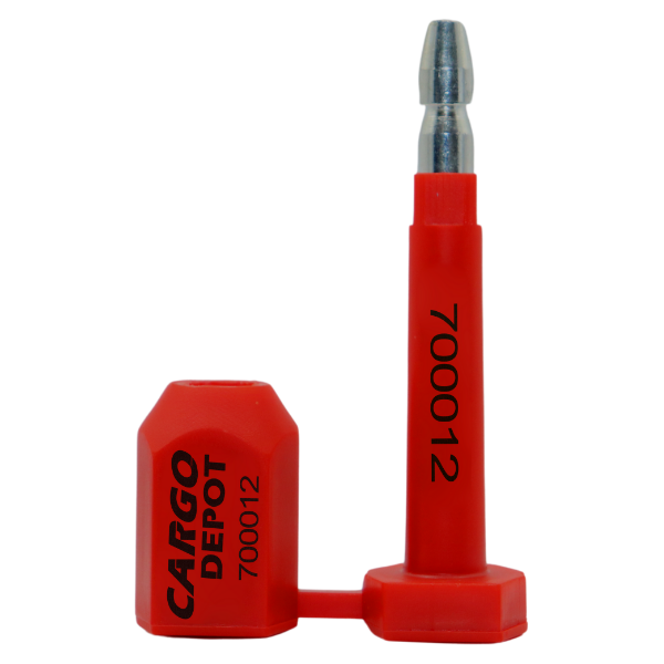 Sello tipo Botella alta seguridad color rojo