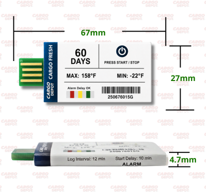 Termógrafos de temperatura Fresh Tag 1 desechable usb 60 días
