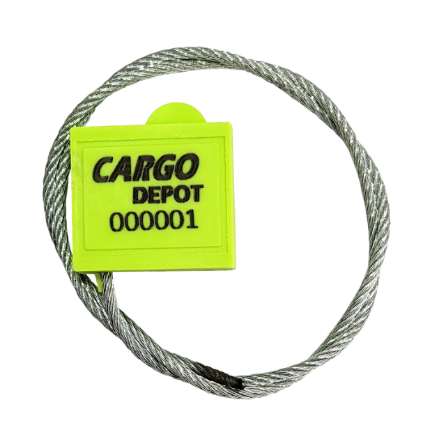Sello de Seguridad de cable de acero ajustable verde