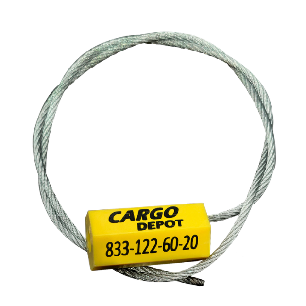 Sello de seguridad de cable de acero hexagonal ajustable amarillo