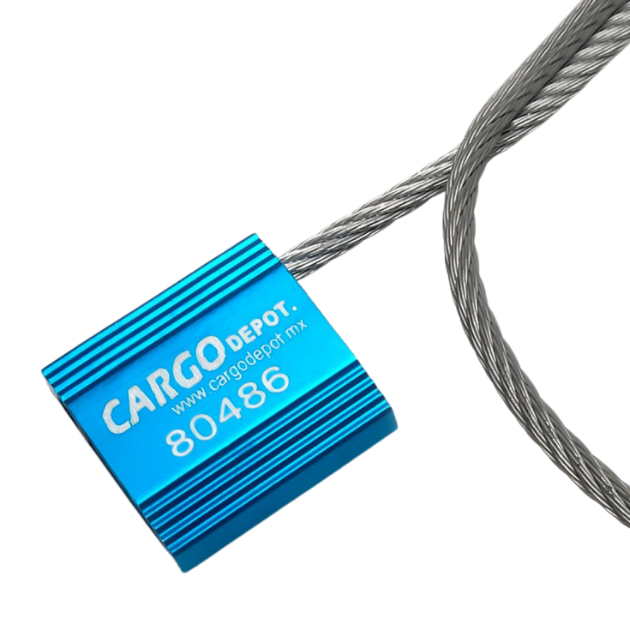 Sello de seguridad de cable de acero azul Cargo Depot - Tipo H (alta seguridad)